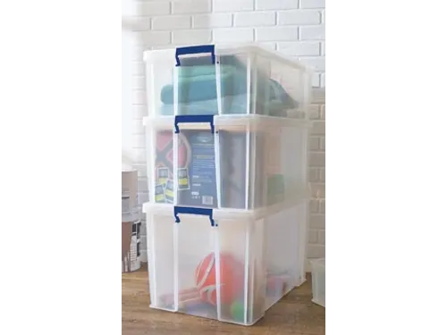 Opbergdoos Transparant 36 Liter 3 Stuks