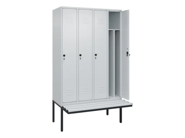 locker voor scheiding van kleding,HxBxD 2120x1200x815mm,4vak