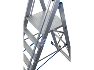 verrijdbare treden-platformladder eenzijdig 9treden stand H 2 1m - 2