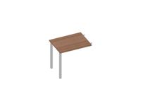 aanbouwtafel v. 4voeten HxBxD 730x800x600mm blad canaletto-hout