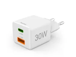 Oplader Hama USB-C/USB-A Mini PD 30W wit