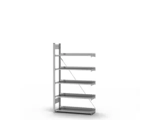 Inhaakstelling Aanbouwveld Hxbxd 1750x1010x335mm 5Legborden Verzinkt - 2