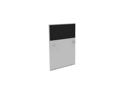 baliepaneel,v. bureau,aanbouw links,B 800mm,MP-lichtgrijs,BN8033-zwart