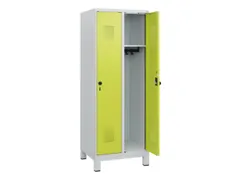 schoollocker,HxBxD 1630x600x500mm,2vak,vak B 300mm,draaigrendel,voeten