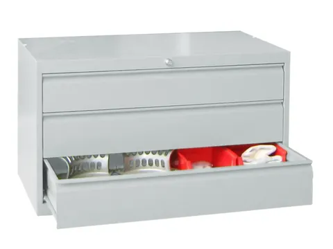 Ladenkast HxBxD 600x1023x600mm 3 Laden Ral7035