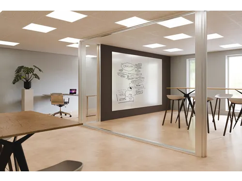 Whiteboard 98x198cm Zonder Rand Gelakt Staal Magnetisch