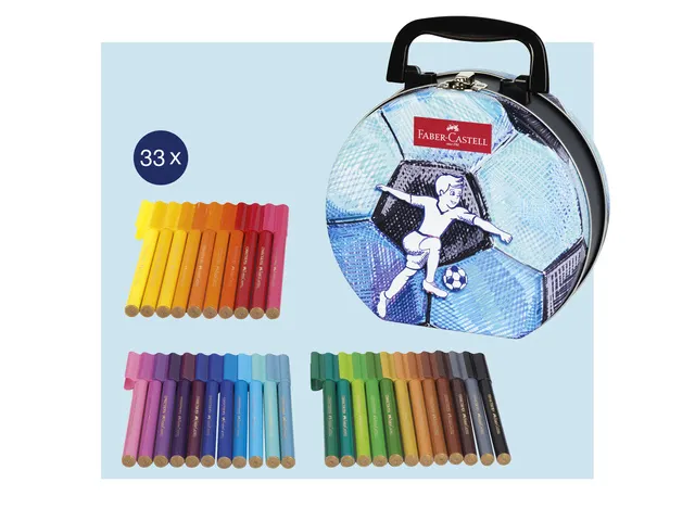 Viltstift Connector koffer "voetbal" 33 stuks