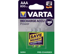 Batterij oplaadbaar VARTA 2x AAA 800mAh ready2use