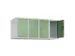 opzetkast,v. locker,4vak.,vak B 300mm,HxBxD 500x1200x500mm