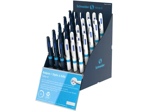 Balpen Schneider Take 4 SiS-display 30x NL-FR inhoud: 15x S-138003 15x