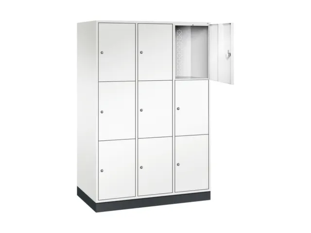 grootvolume-lockersysteem,HxBxD 1950x1220x600mm,3x3vakken,cil.-slot