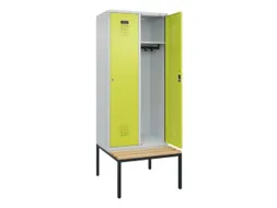 locker met bank,HxBxD 2120x800x815mm,2vak,vak B 400mm,cilinderslot