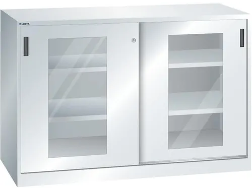venster-schuifdeurkast 1000x1500x580mm 4xStalen bodem RAL7035