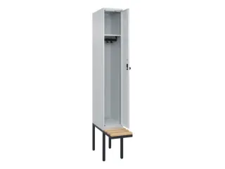 locker met bank,HxBxD 2120x300x815mm,1vak,vak B 300mm,draaigrendel - 2