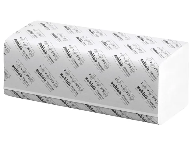 Handdoek Satino Comfort PT3 v-vouw 2-laags 25x23cm 20 pakjes à 160 st