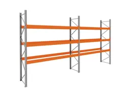 palletstelling,basis+1xaanbouw,HxBxD 3990x7500x1100mm,vakl. 3400kg