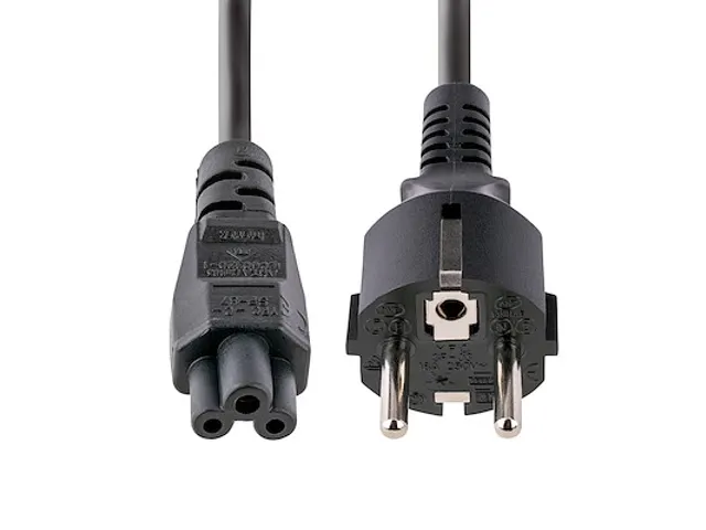 Laptop Stroomkabel 3 Meter EU Schuko Plug naar C5 Clover Leaf