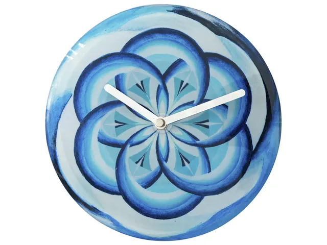 Horloge de Table/Murale 20 cm-Silencieux-Bleu-Verre Trempé-NeXtime Co