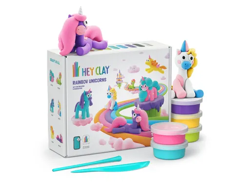 Hey Clay Klei set Rainbow Unicorns 15 delen Eenhoorns