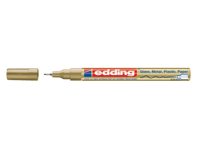 Viltstift edding 780 lakmarker rond goud 0.8mm blister
