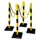 set kettingstaanders,4staanders,12,5m ketting,HxØ 900x50mm