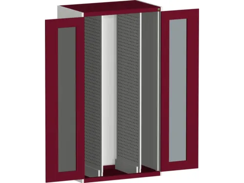 verticale kast,HxBxD 2000x1050x650mm,vensterdeur,2uittrekwanden