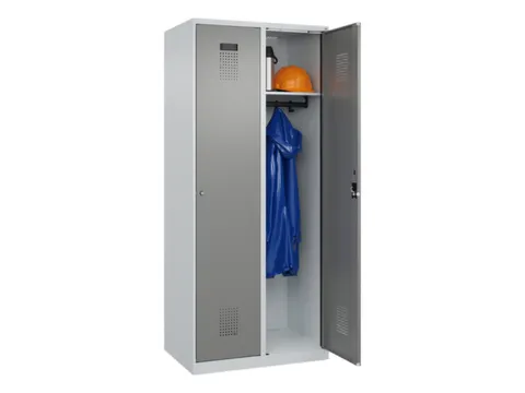 locker,HxBxD 1850x800x500mm,2vak,vak B 400mm,cil.-slot,staand op vloer
