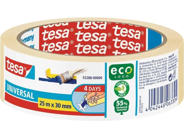 Afplaktape tesa Economy 30mmx25m geel