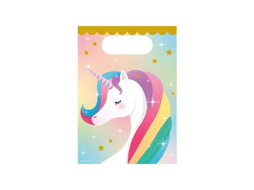 Gift bags Unicorn Papieren uitdeelzakjes 23x16,5cm 6 stuks