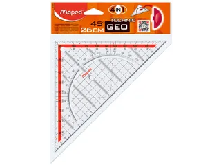 Geodriehoek Maped 028700 26cm 45 Graden Transparant - 2