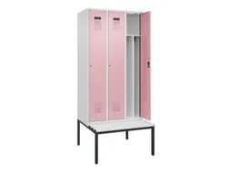 locker met bank,voor scheiding van kleding,HxBxD 2120x900x815mm,3vak