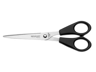 Kantoorschaar Westcott 155mm met kunststof grip rvs - 4