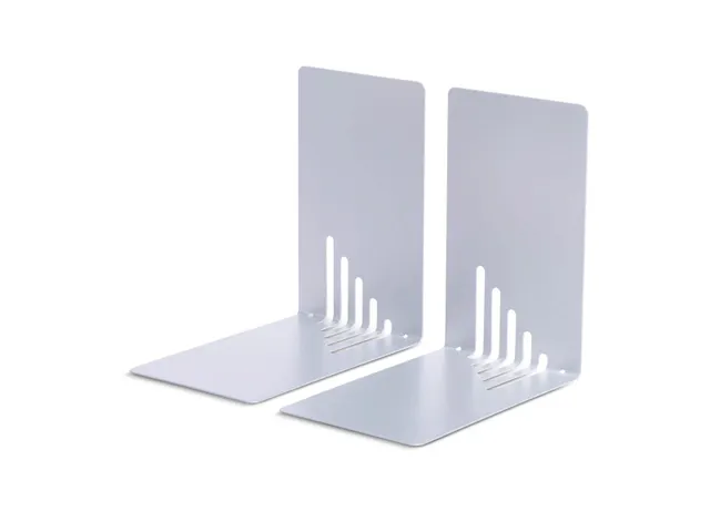 Boekensteunen Metaal 14x12x14cm Wit 2 Stuks