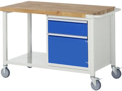 Werkbank 880x1250x700mm Beukenhouten Werkblad 1lade Kast