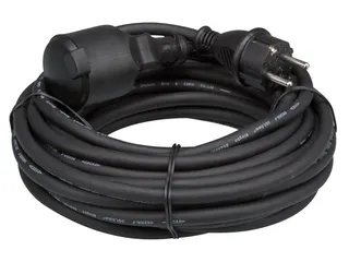 Rubber Verlengkabel - 10 M - 3g1.5 - Penaarde IP44 - 2