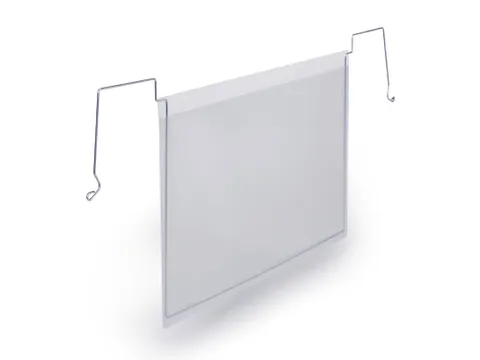 Hoes met ophangbeugel A5 liggend formaat PP Transparant