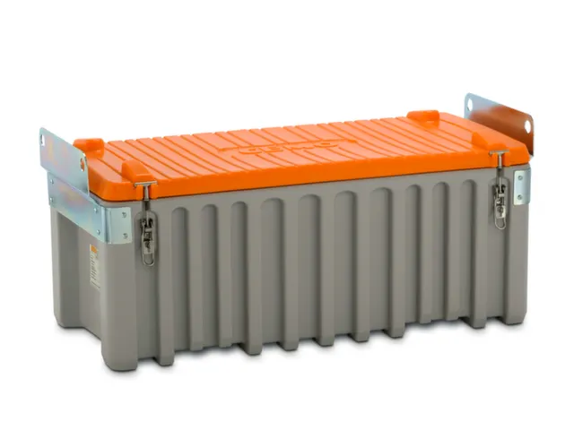 Opbergbox 250L H X B X D 570X 1240X 600Mm Kraanbaar Grijs/oranje