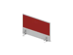 opzetpaneel bureau aanbouw zijkant MP-lichtgrijs BN4011-rood 800mm