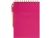 Bloc-notes spirale avec stylo rose ligné 15x22cm