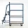 Orderverzamelwagen 990x590mm Totale H 1900mm 4 Etages Hout Ral5010