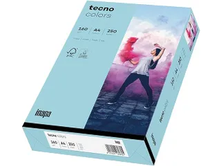 Inapa Tecno colors Gekleurd papier A4 Midden blauw 160 gram 250vel - 1