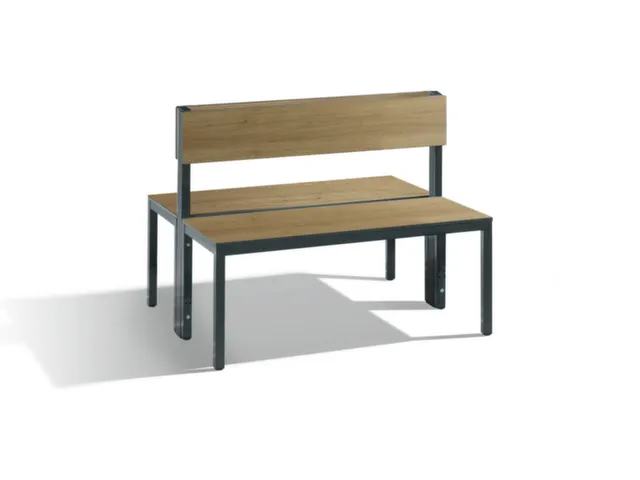 omkleedbank,HxLxD 796x1000x760mm,HPL eiken-sereno,frame staal RAL7021