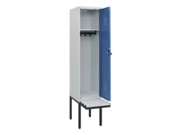 locker met bank,HxBxD 1950x400x815mm,1vak,vak B 400mm,draaigrendel
