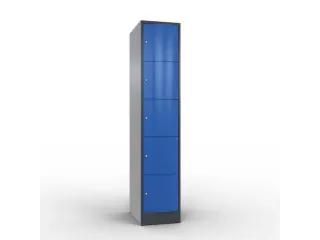 lockerkast,HxBxD 1950x396x640mm,1x5vakken,romp RAL7021,front RAL5010 - 2