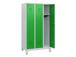 schoollocker,HxBxD 1630x900x500mm,3vak,vak B 300mm,cil.-slot,voeten - 1
