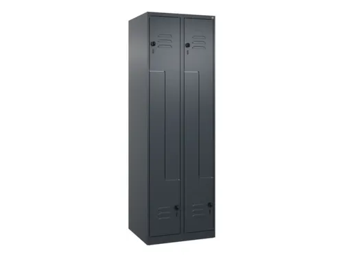 Z-garderobekast,HxBxD 1850x600x500mm,vak B 150/300mm,draaigrendel