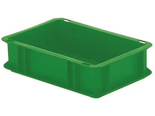 Euronorm-Stapelbak 2.7l 75x 300x 200mm Wanden/Bodem Gesloten Groen