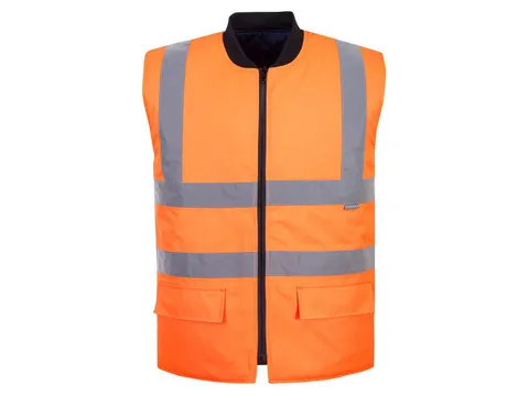 Portwest S469 hi-vis bodywarmer, fluo oranje, maat S, per stuk