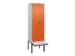 locker voor scheiding van kleding,HxBxD 2120x600x815mm,2vak