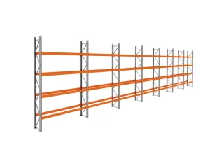 palletstelling,basis+6xaanbouw,HxBxD 4620x19700x750mm,vakl. 3000kg - 1